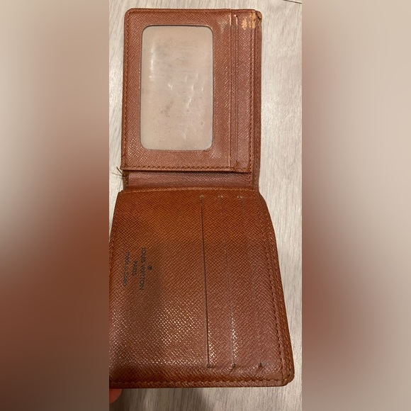 Authentic Louis Vuitton Brown Bifold Monogram Men’s Wallet Thin ID Slot - Picture 7 of 12